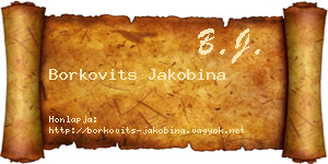 Borkovits Jakobina névjegykártya